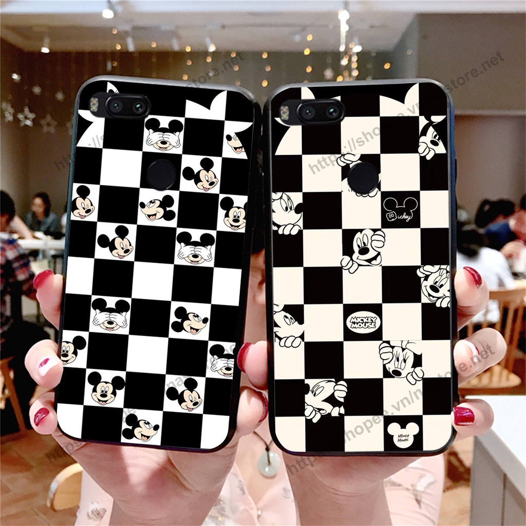 Ốp lưng Xiaomi Mi A1 / MI 5X trái tim họa tiết caro, mikey họa tiết beabrick kaws cute