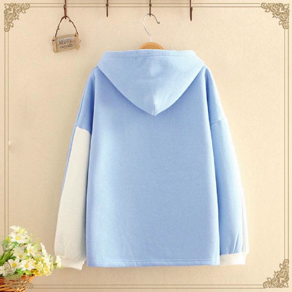 Áo  Khoác Nỉ Hoodie Hình Mèo Phối 2 Màu-Thời Trang -TIZENSHOP | BigBuy360 - bigbuy360.vn