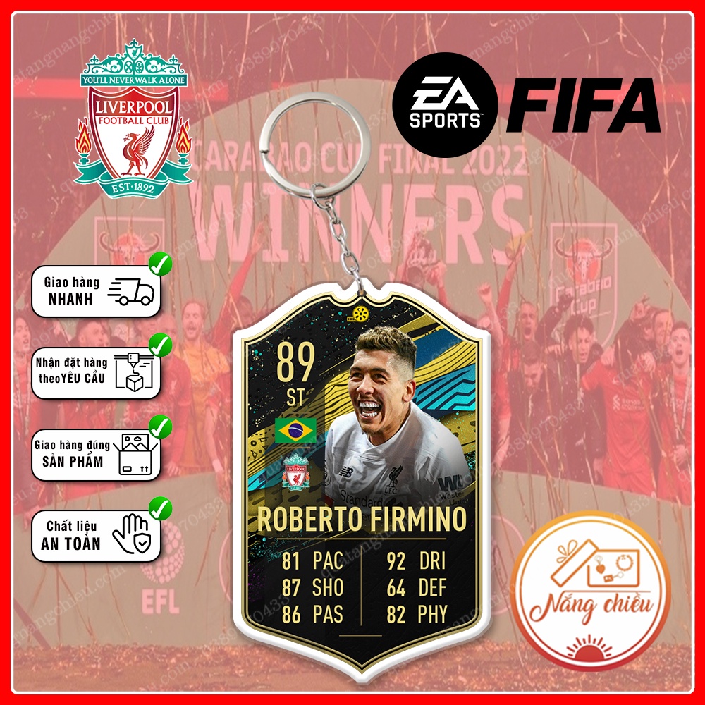 Móc khóa thẻ CLB bóng đá Liverpool☘️Quà Tặng Nắng Chiều☘️