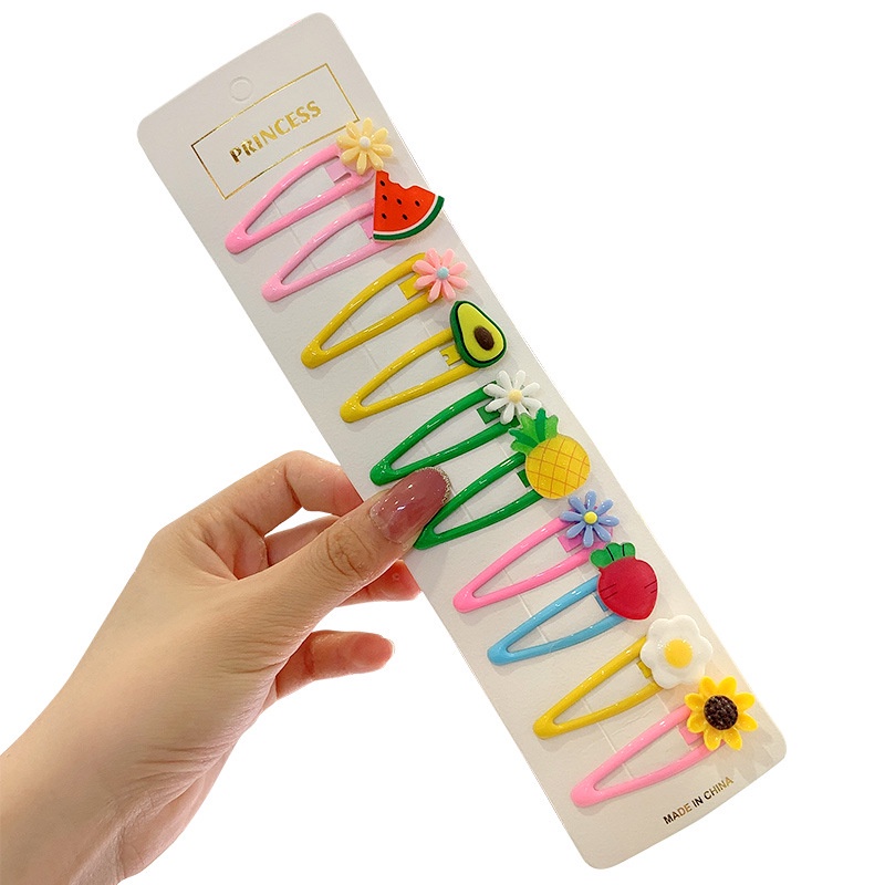 Set 10 Kẹp Tóc Hình Trái Cây Dễ Thương Cho Bé Gái
