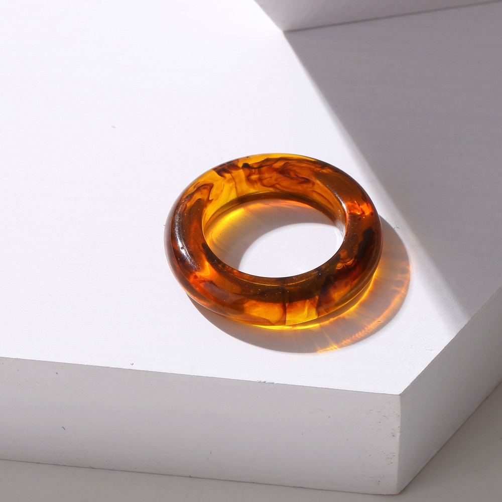 Nhẫn Acrylic Trong Suốt Họa Tiết Hình Học Phong Cách Hàn Quốc Cổ Điển Thời Trang Cho Nữ