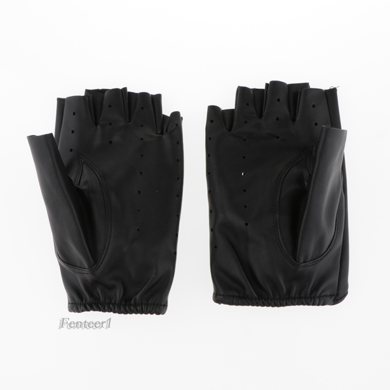 Găng Tay Da Lái Xe Nửa Ngón Cho Nam Fenteer1