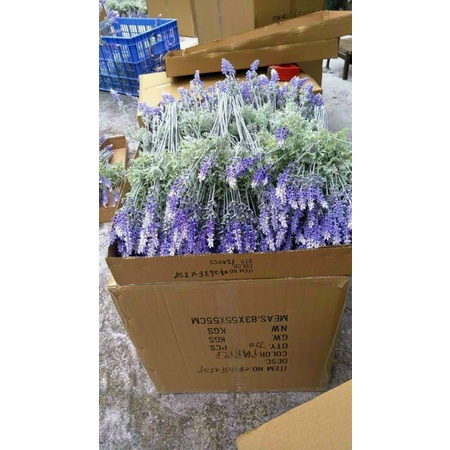 Hoa giả decor hoa giả trang trí violet phủ tuyết sang trọng bền đẹp lavender oải hương