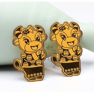 Mèo vàng thần tài, trâu vàng may mắn chiêu tài, giữ lộc, may mắn, an yên