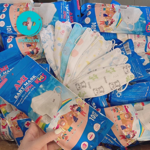 Túi 10c khẩu trang kf94 trẻ em Ami 4D Mark - Kháng khuẩn