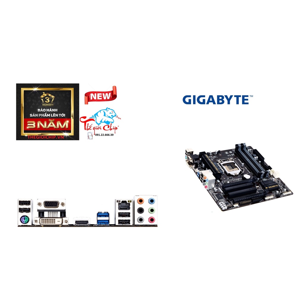 [HCM]Bo Mạch Chủ (Mainboard) GIGABYTE B85M-D3H (CTY Box-3 Năm)