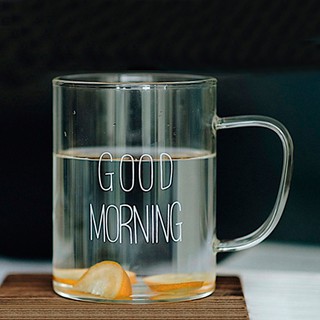 Ly Thủy Tinh Chiu Nhiệt Cao Cấp Thể Tích 450ml In Chữ