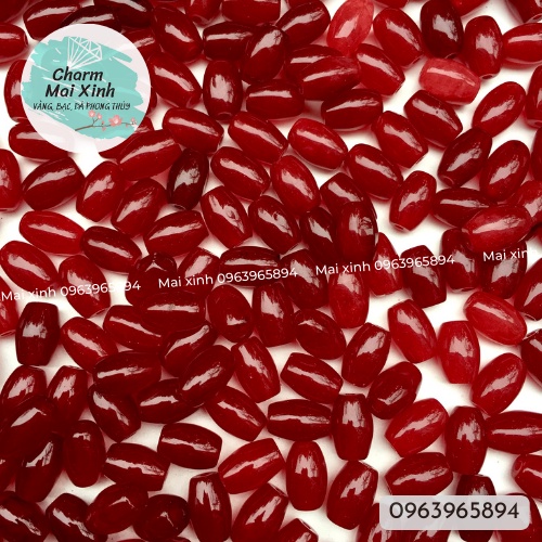 Lu Thống Đá Phong Thủy Trơn Nhiều Màu - phụ kiện vòng tay nam nữ tự nhiên tự làm handmade