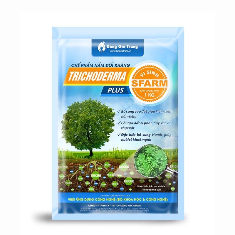 CHẾ PHẨM NẤM ĐỐI KHÁNG TRICHODERMA PLUS SFARM GÓI 1KG