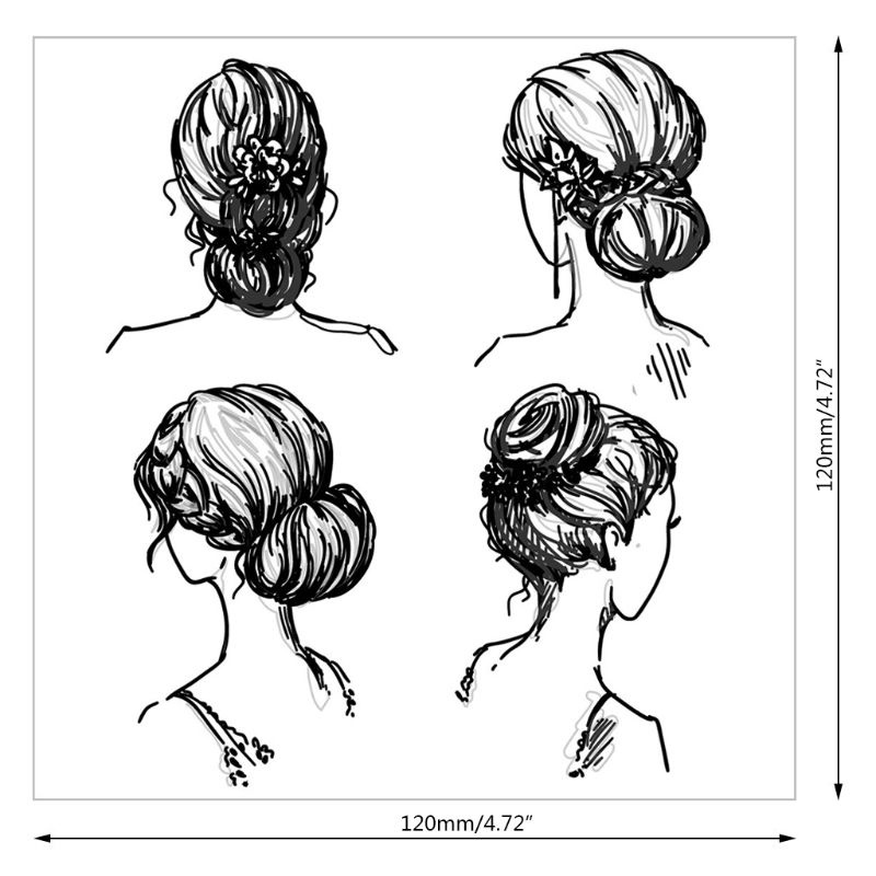 Con Dấu Silicon Hình Cô Gái Tóc Dài Dùng Để Trang Trí Album Ảnh Thẻ