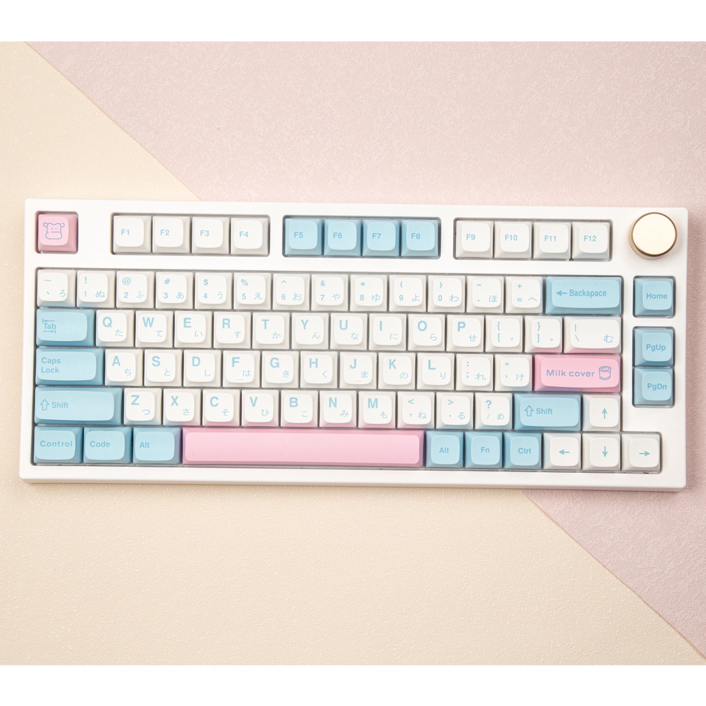 Milk cap keycap cute pink PBT sublimation Nắp Đậy Chìa Khóa Màu Hồng PBT Dễ Thương Dành Cho XDA Profile fit 61/64/84/87/98/108