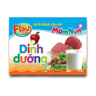 Flash Card song ngữ Anh Việt – Lô tô cho trẻ mầm non - chủ đề: Dinh dưỡng