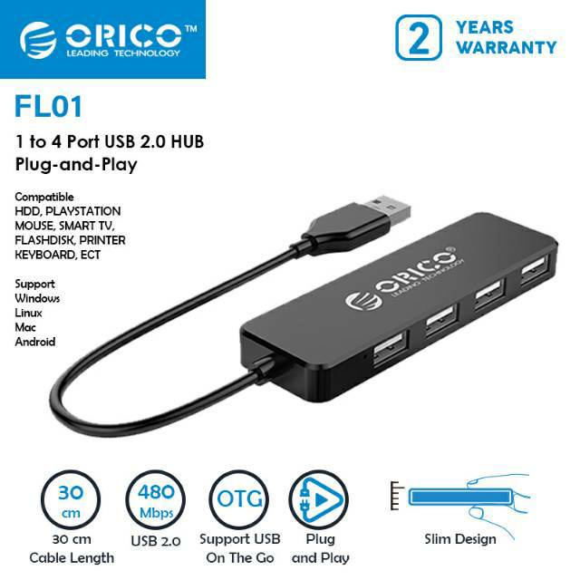 Bộ Chia USB 4 Port - Hub USB 4 Cổng 2.0-3.0