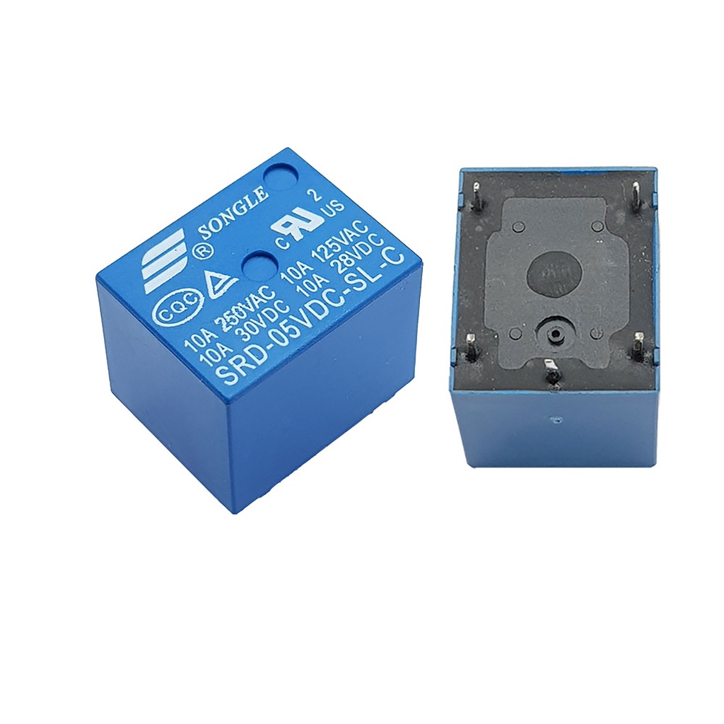 Relay SONGLE  SRD-05VDC-SL-C  SRD-12VDC-SL-C  rơ le10A 5 Chân chính hãng SRD 5V 12V 24V