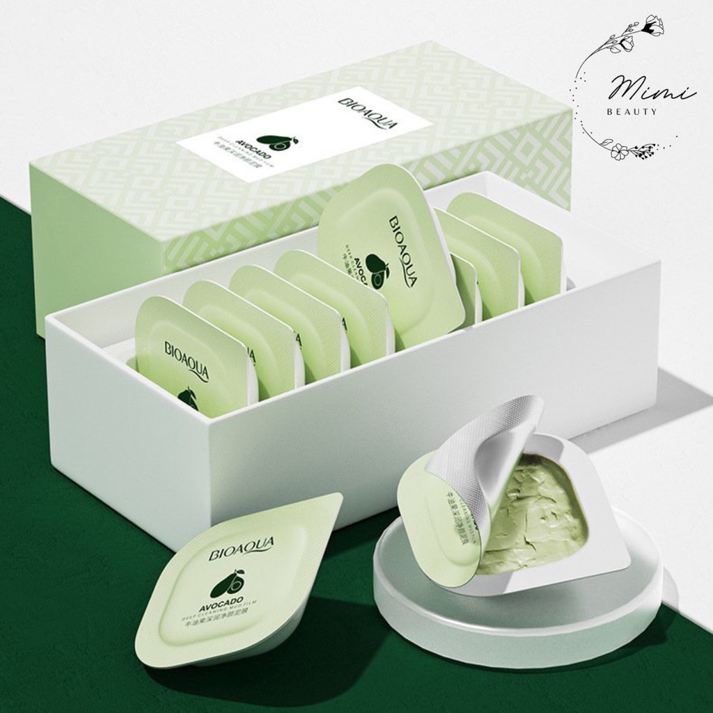 Mặt nạ đất sét Bioaqua mask chiết xuất bơ dưỡng ẩm, kiềm dầu nội địa Trung - Mimi Beauty