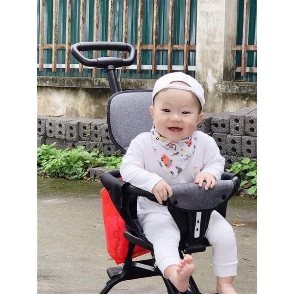 Xe đẩy gập gọn đảo chiều cho bé tặng kèm đệm
