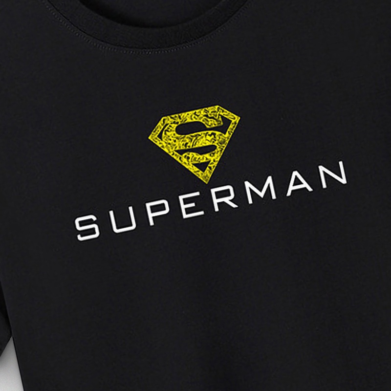 Áo thun nam Áo tay lỡ nam mã "KC-T" họa tiết Superman ngắn tay thể thao đẹp mùa hè tập gym vải cotton