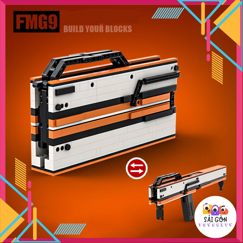 Đồ Chơi Lắp Ráp Kiểu LEGO Mô Hình PUBG Magpul FMG9 Asiimov Với 400+ PCS - Theo Bản Thiết Kế Của Kevin183