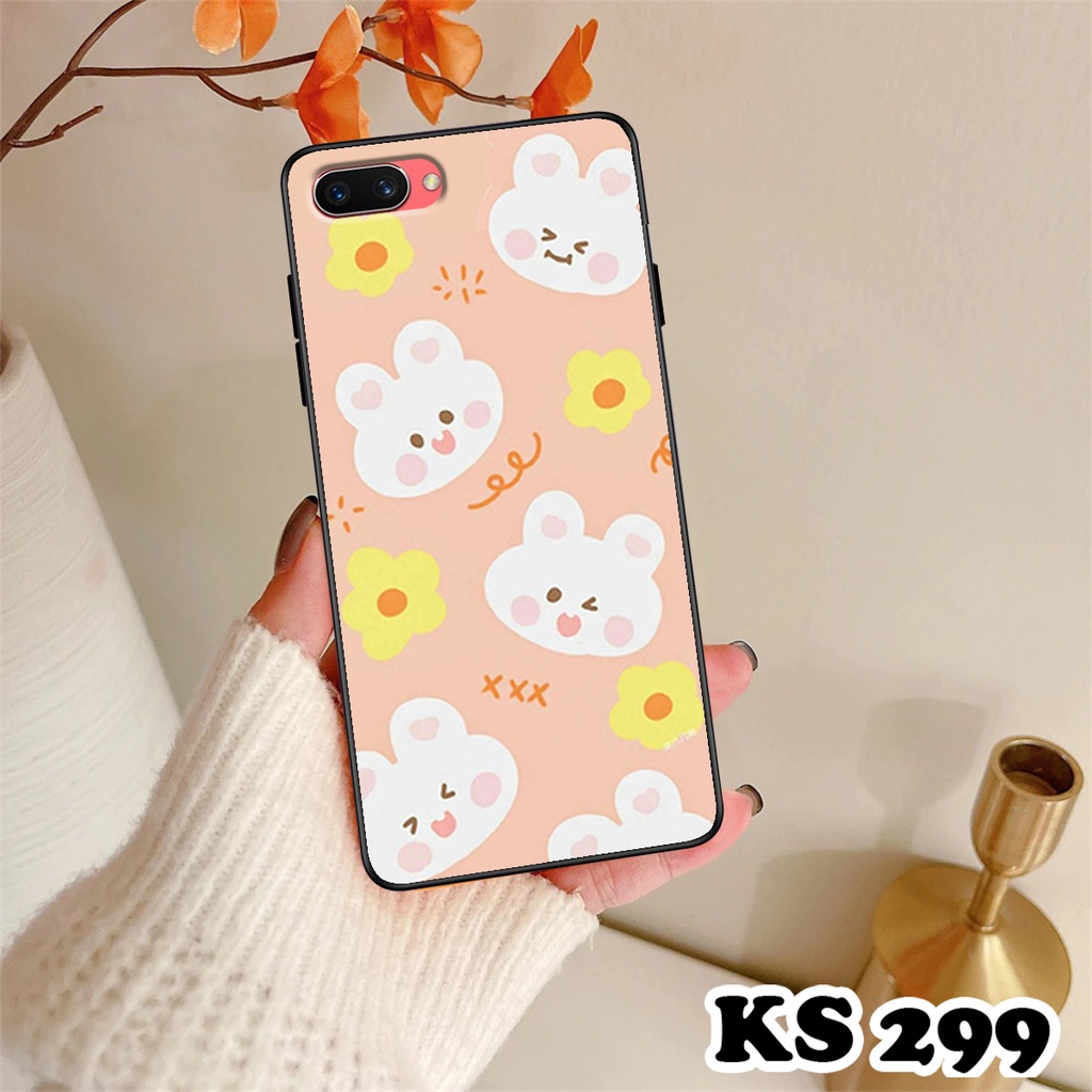 Ốp lưng Oppo A3s - Realme C2 - Ốp Oppo in hình Gấu&amp;Thỏ siêu xinh - Lưng nhám viền TPU
