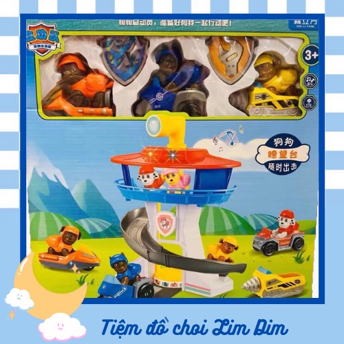 Đồ chơi tháp canh phòng chó cứu hộ dùng pin có âm thanh và ánh sáng