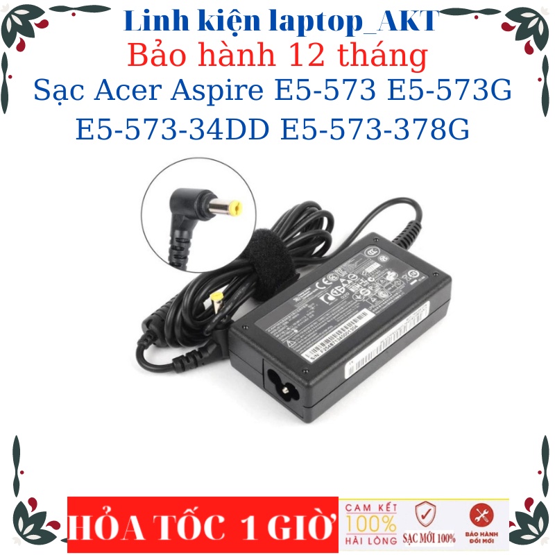 Sạc laptop Acer Aspire E5-573 E5-573G E5-573-34DD E5-573-378G- Sạc 19V-3.42A chân vàng