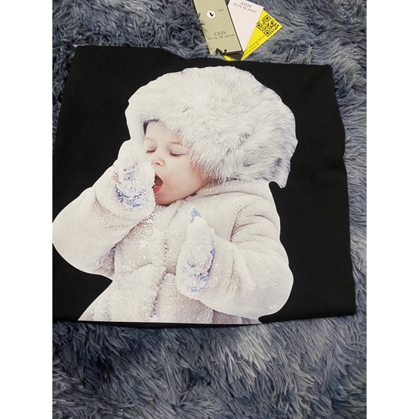 [ Ảnh thật &amp;video] Áo Thun ADLV nam nữ in hình bé mũ lông vải cotton cực mát
