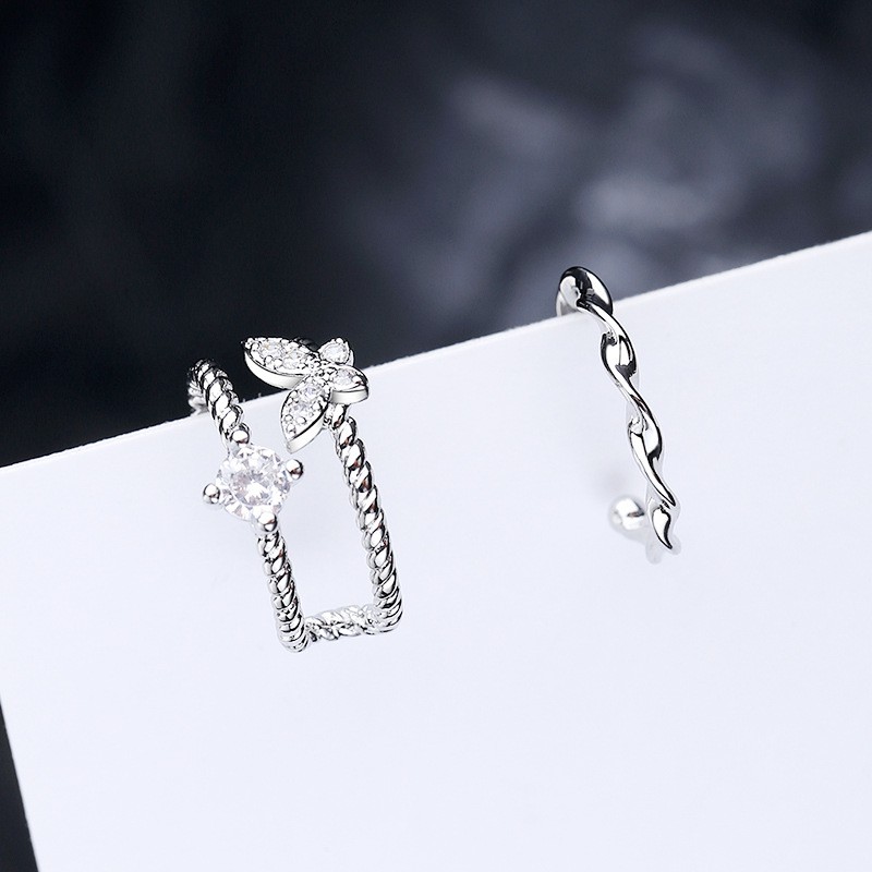 Khuyên Tai Nữ Kẹp Vành Tai Hình Cánh Bướm Không Cần Bấm Lỗ EC22