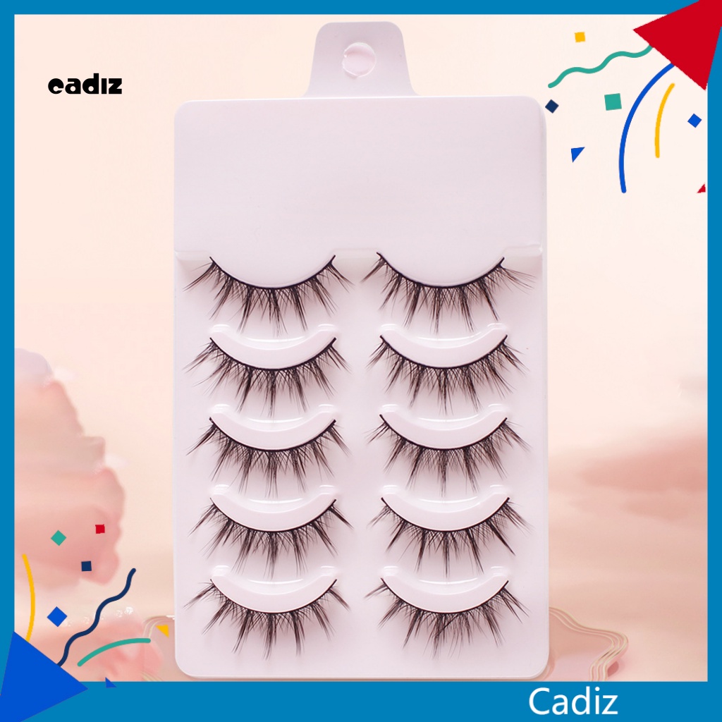 Bộ 5 Cặp Lông Mi Giả Nối Dài Trang Điểm Chuyên Dụng