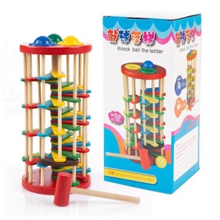 THÁP GÕ BÓNG BẰNG GỖ – KNOCK BALL THE LADDER