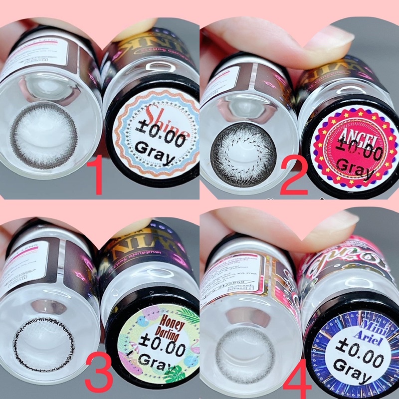 Các mẫu lens Xám Gray Hot size giãn ít 14,2-14,3mm Không độ _Kính áp tròng xám  (FREE SHIP)_Sam Eyes_Lens Sam Sam