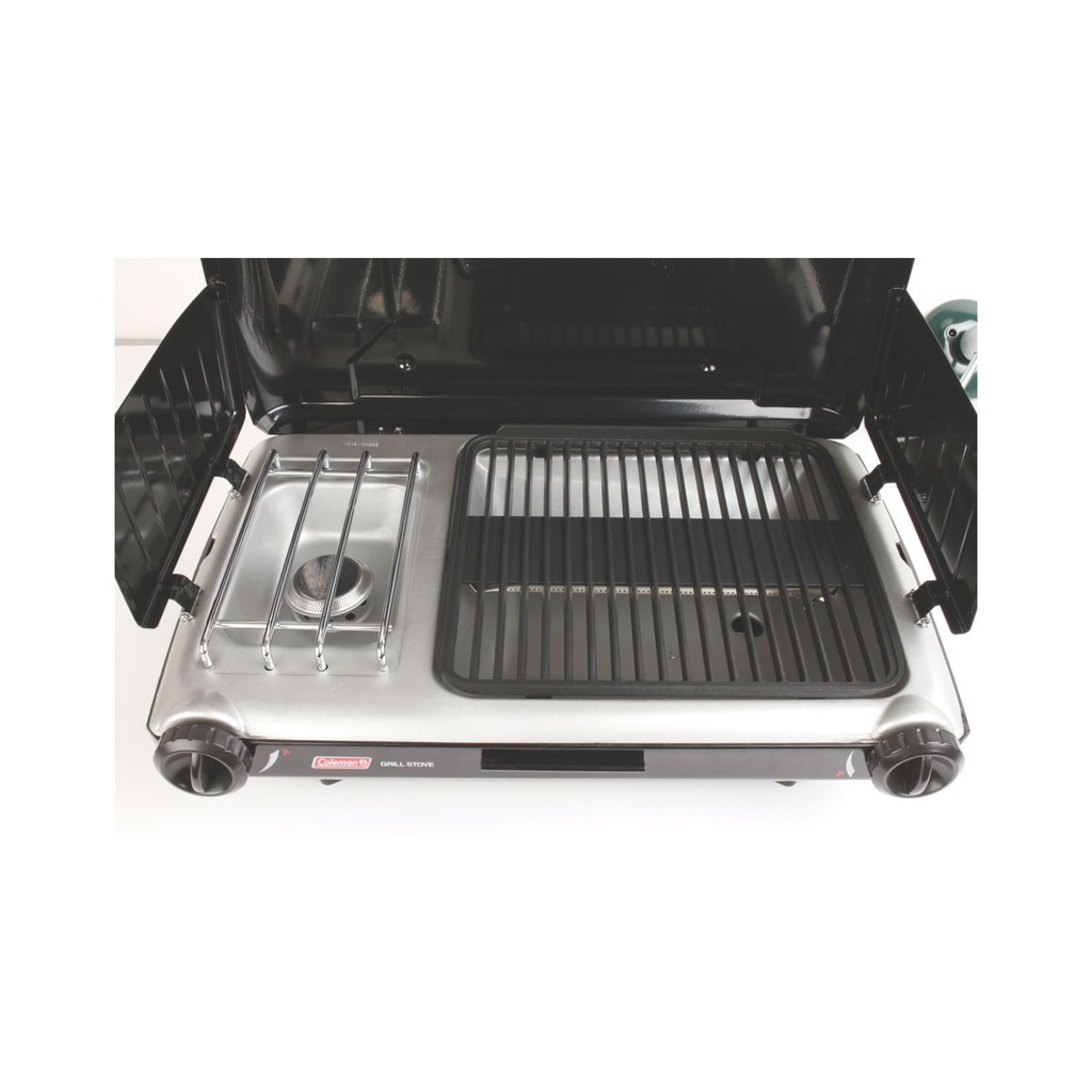 Bếp Gas Bếp Nướng 2 Trong 1 COLEMAN Camp Grill Stove USA - Đã Sử Dụng