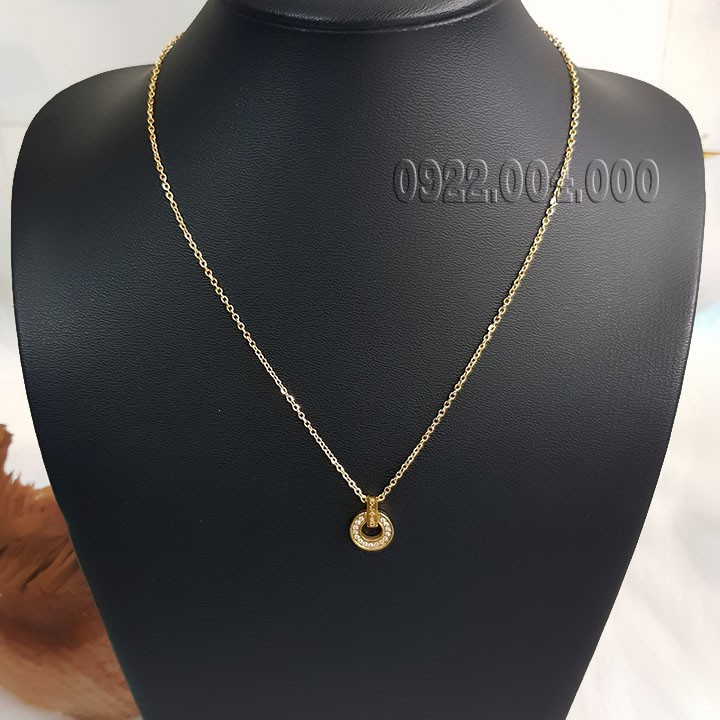 Dây chuyền nữ, dây chuyền titan mặt tròn DZ1631