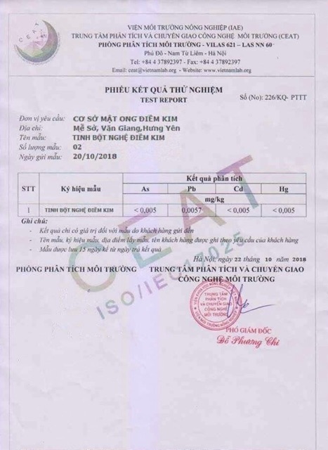 Tinh bột nghệ nếp đỏ bao test