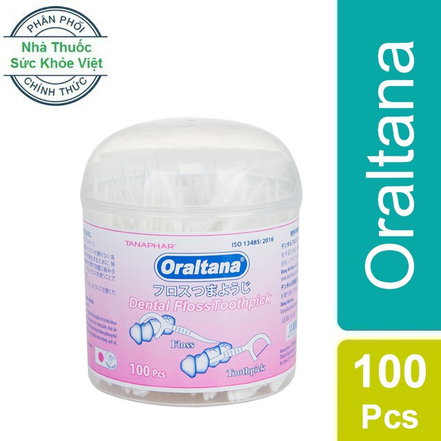 Chính Hãng : Tăm chỉ nha khoa Oraltana (Lọ 100 Chiếc)