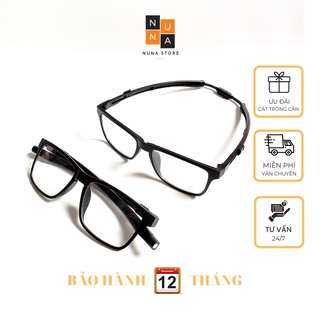 Kính thể thao gọng kính cận chơi đá bóng nhựa dẻo siêu nhẹ có nam châm cố định