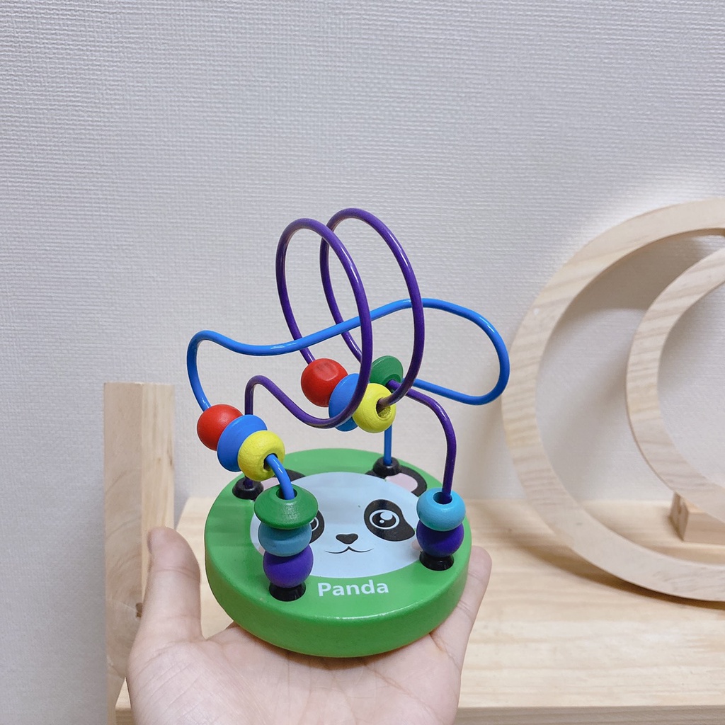 Đồ chơi cho bé - Đồ chơi luồn hạt gỗ màu sắc rèn luyện sự khéo léo kiên nhẫn Ahimom