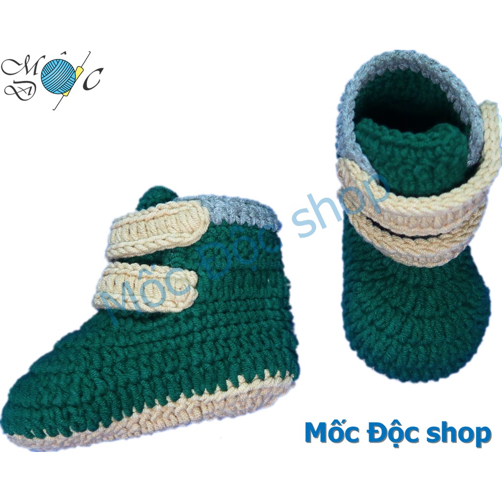 Giày len cho bé trai sơ sinh đến 1 tuổi 0-12 tháng - giầy len thể thao handmade em bé