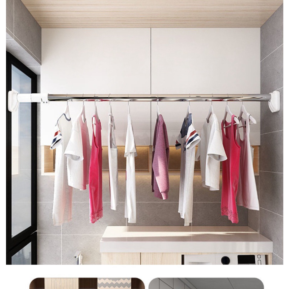 Thanh Treo Quần Áo, Thanh Treo Rèm Đa Năng Thông Minh Không Cần Khoan Đục - Gia Dụng Nhà Đẹp Giá Sỉ