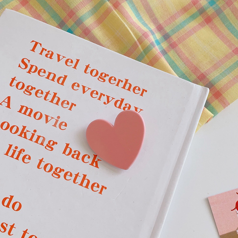 Kẹp tóc acrylic hình trái tim màu kẹo ngọt dễ thương phong cách Nhật Hàn xinh xắn cho nữ