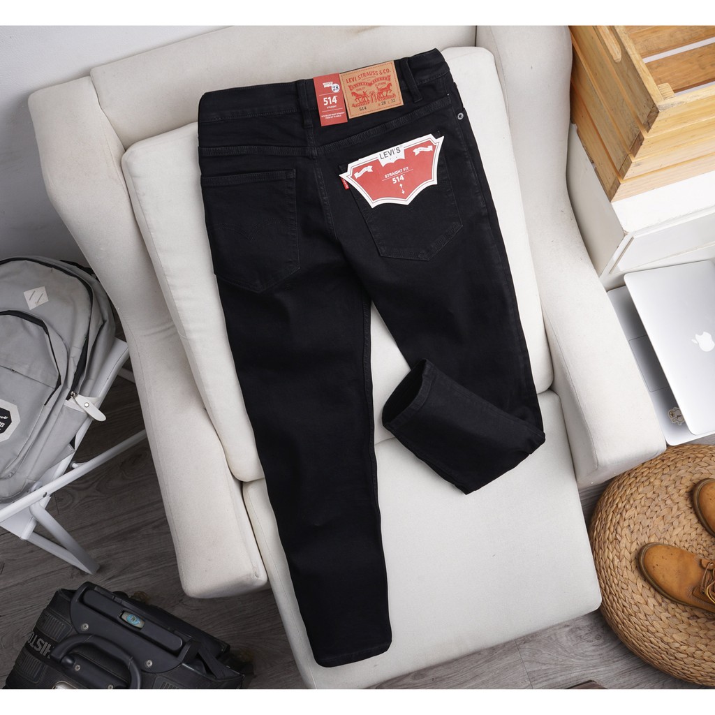Quần Jean dài nam ống suông 514 Straight Fit , ống quần 18 - 20cm ,chất vải co dãn - 398