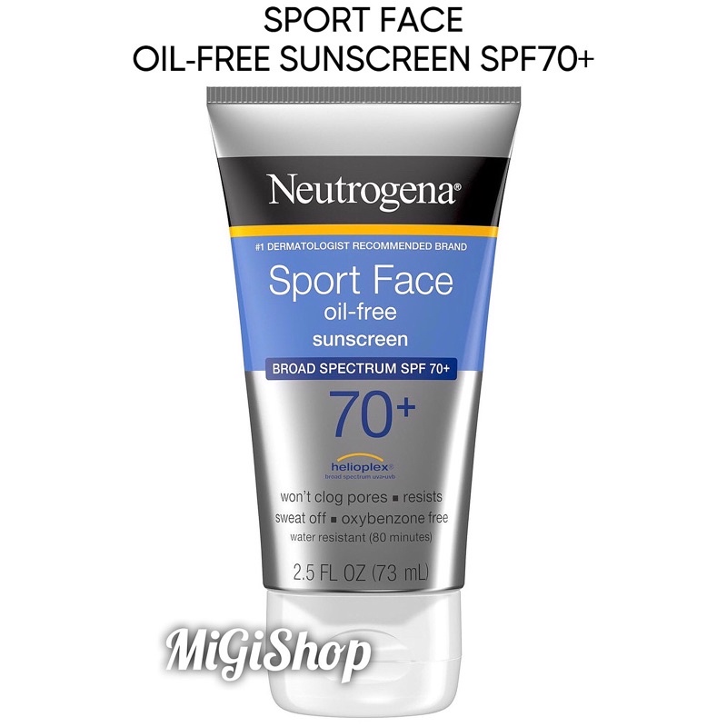 Kem Chống Nắng Thể Thao Neutrogena Sport Face Oil Free Sunscreen SPF70+ 73ml