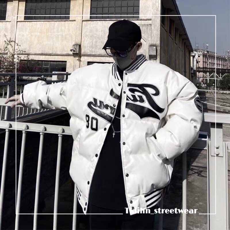 TKLIHN Áo khoác phao BOMBER DA UNISEX phong cách đường phố HIPHOP 2021 KÈM 2 ẢNH THẬT CUỐI