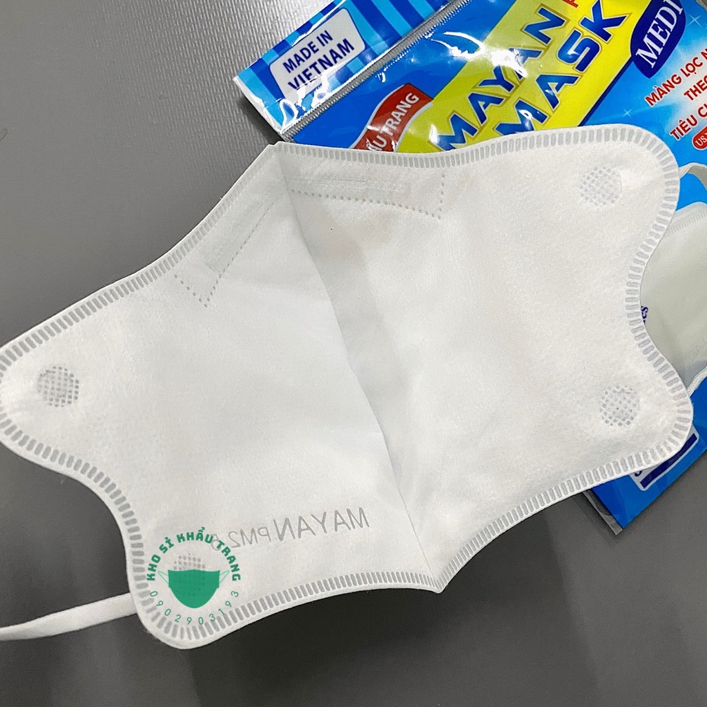 Khẩu trang 5 lớp Mayan 3D mask medi chống bụi PM 2.5 và ngăn vi rút túi 5 chiếc free size