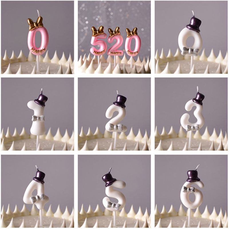 Set 2 khuôn silicon làm kẹo mút từ số 0-9 trang trí tiện dụng DIY