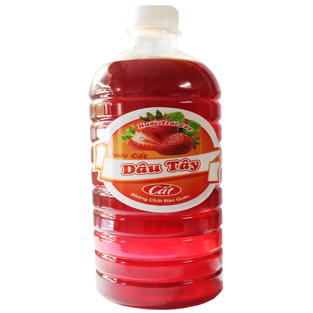 Nước cốt dâu tây 1000ml- không chất bảo quản, không hương liệu