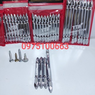 Đầu 3ke - mũi tô vít ytb, 2 đầu dài 65mm&100mm, - đầu bắn vít hít mạnh
