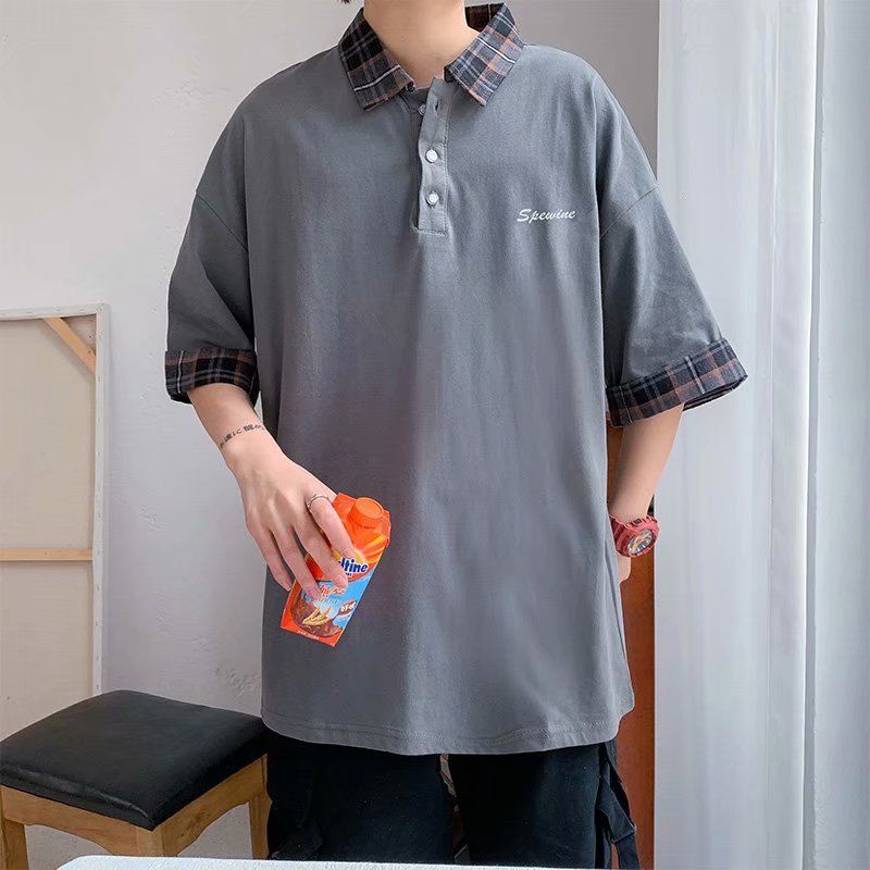 Áo polo Ngắn Tay Giả Hai Lớp Thời Trang Mùa Hè Cho Nam