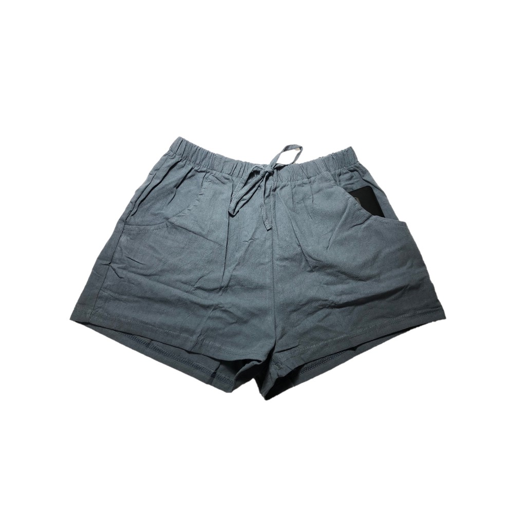 Quần Short Nữ Cotton Cạp Chun Ống Rộng Thoáng Mát