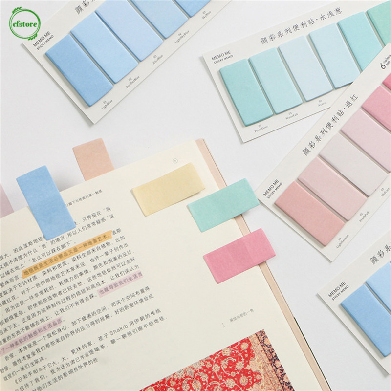 CF 120 Sheets/pad Water Color Notebook Planner Bookmark Sticky Notes Sticker Marker Index Pad Tab Memo Flag Labels