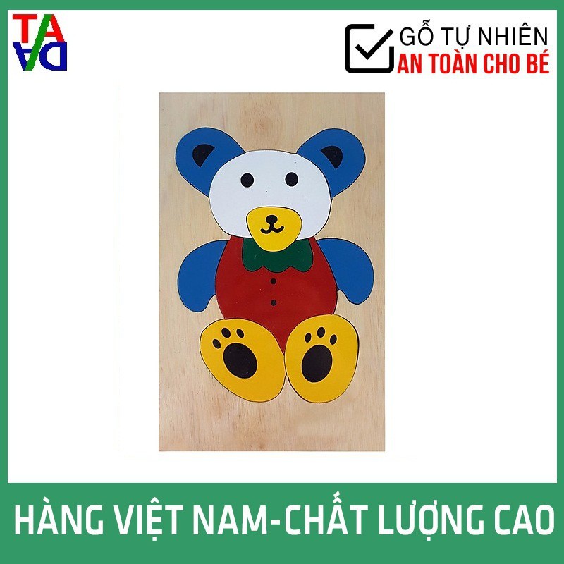 Đồ Chơi Gỗ VNXK Hợp Chuẩn, An Toàn Cho Bé - Tranh Ghép Hình Con Vật